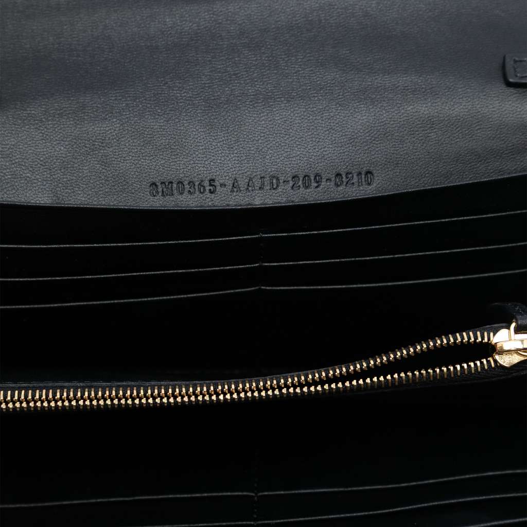 Fendi Zucca Embossed Nappa Baguette Continental Wallet With Chain - 4