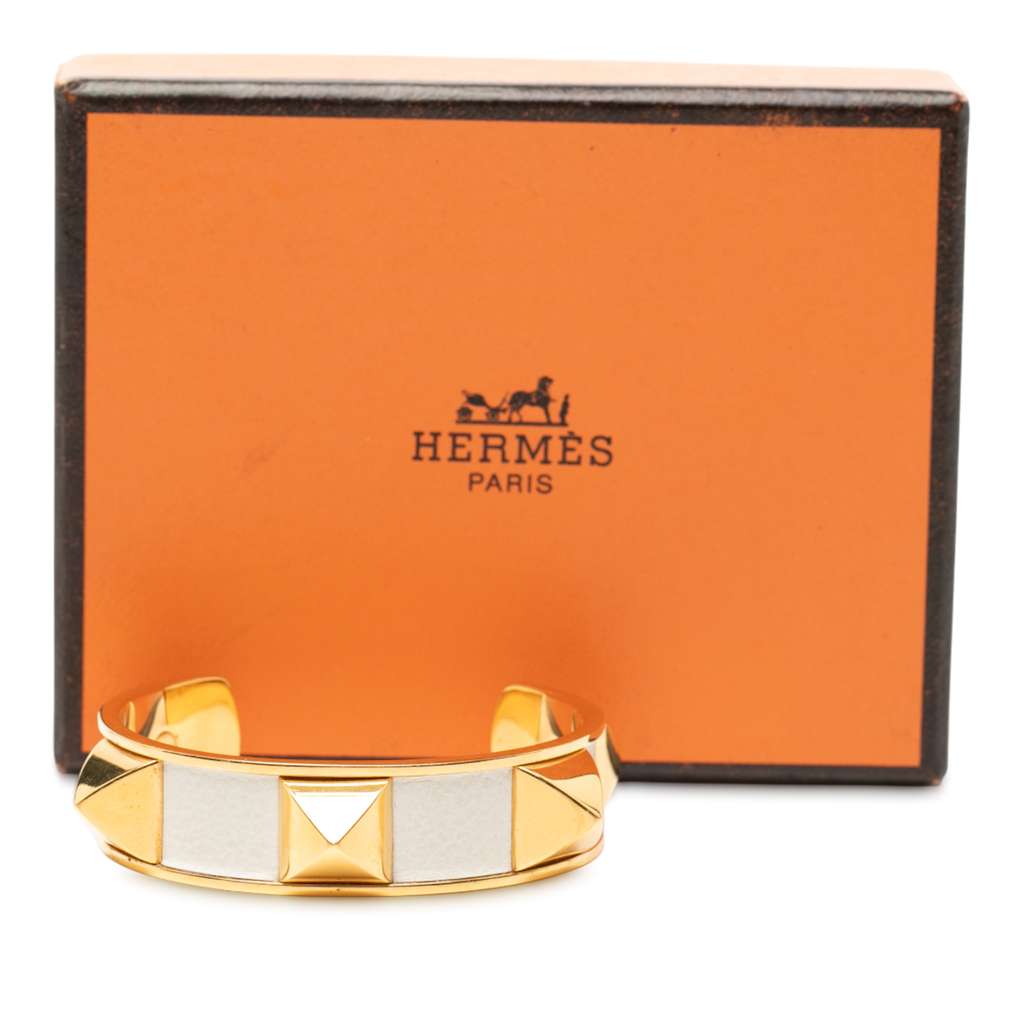 Hermès Gold Plated Medor Stud Bracelet - 5