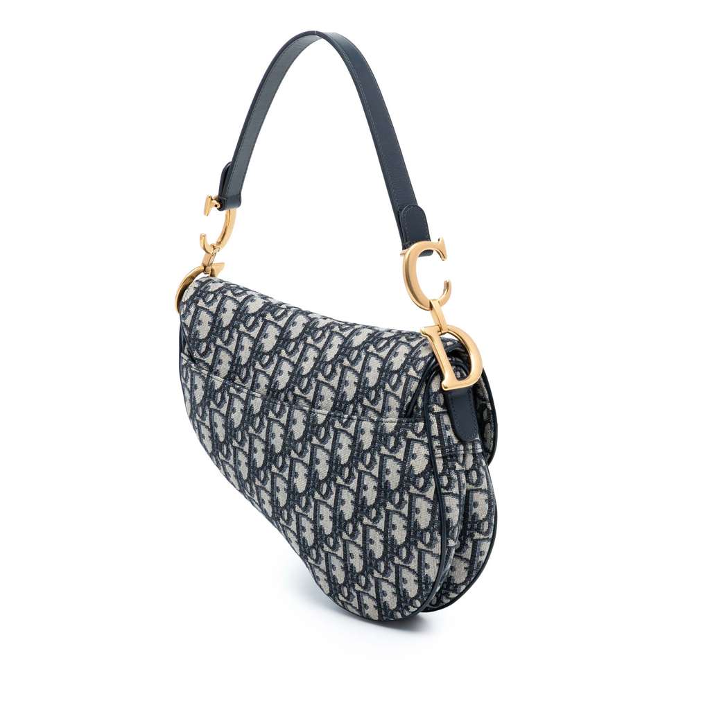Dior Oblique Canvas Saddle Bag - 2