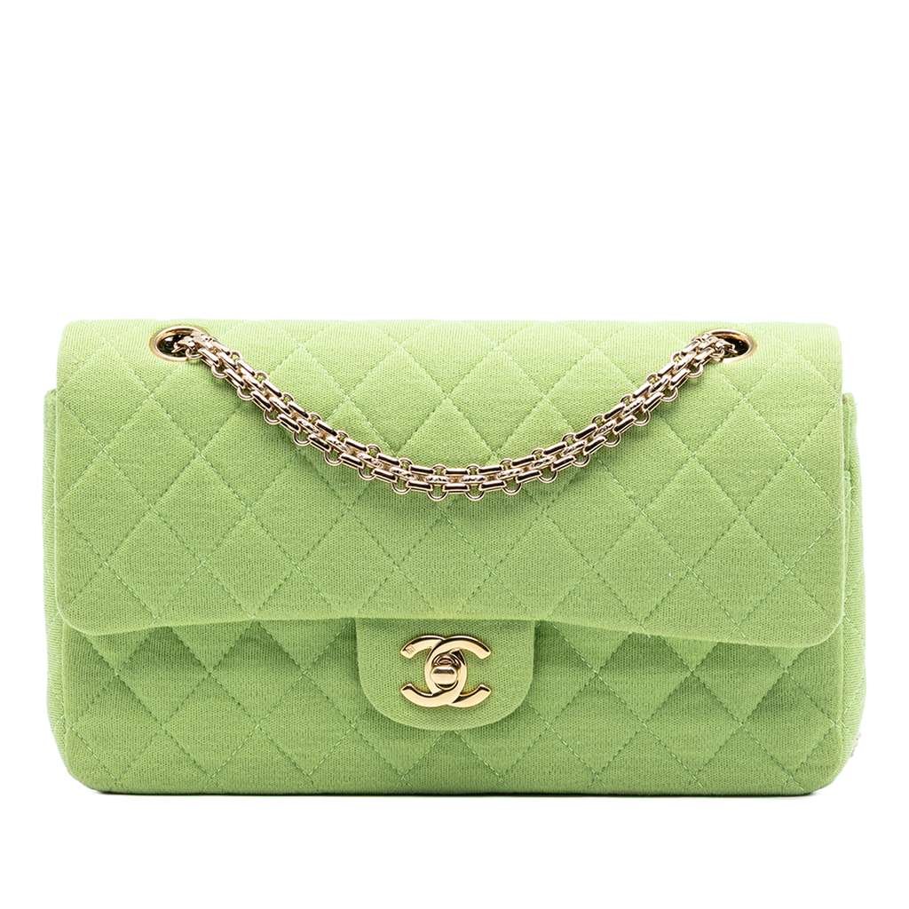Chanel Medium Classic Jersey Bijoux Chain Double Flap