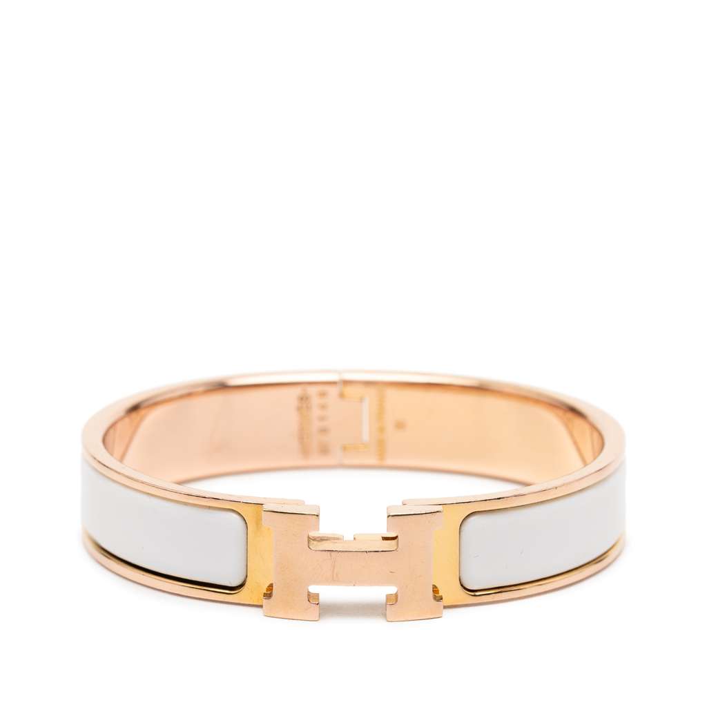 Hermès Narrow Enamel Clic H Bracelet PM