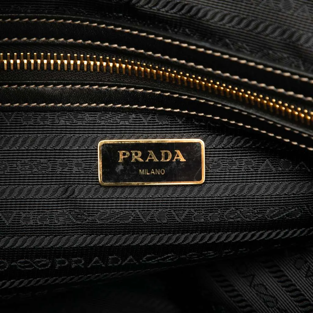 Prada Canvas Canapa Logo Tote Brown Canvas Very good - Box View