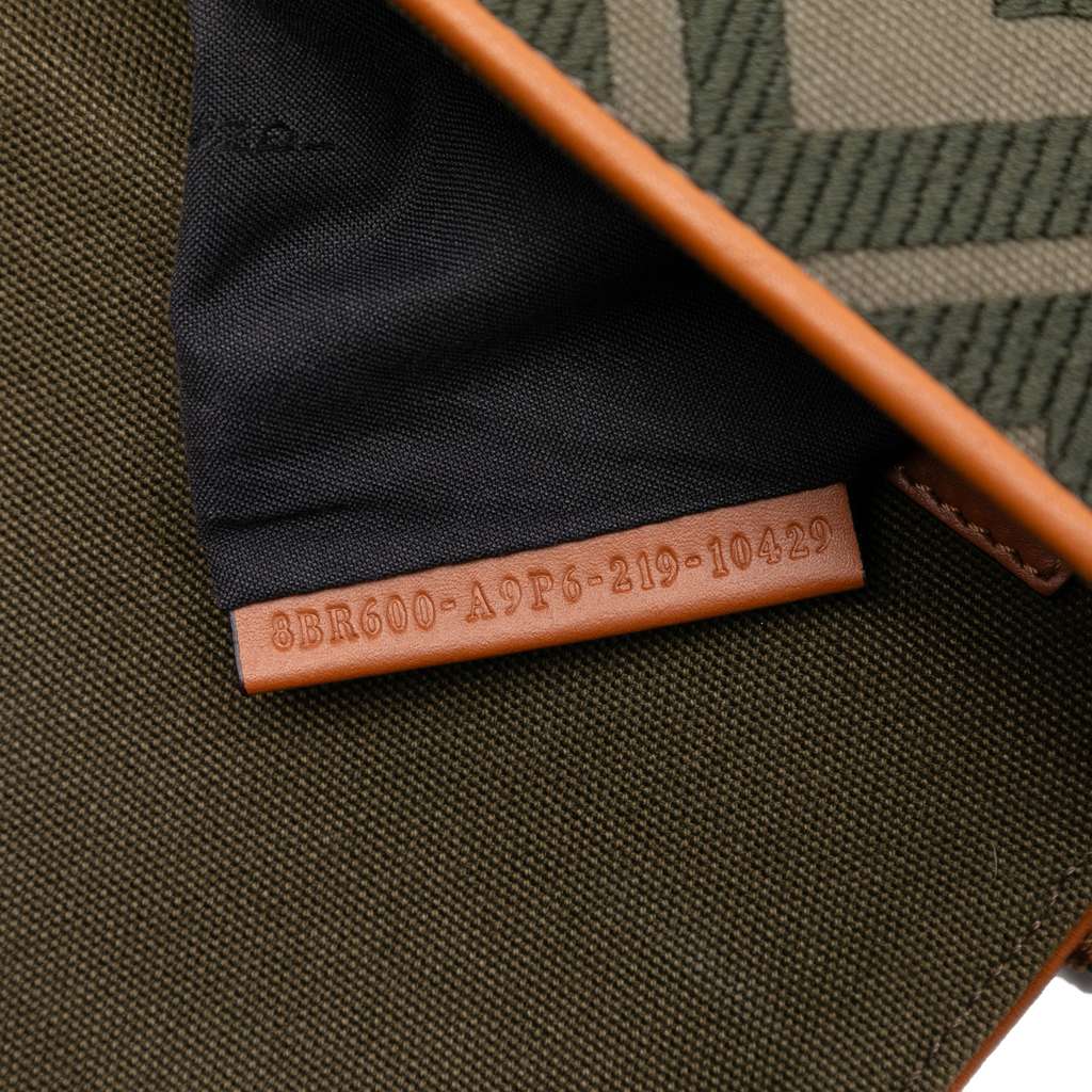 Fendi Zucca Embroidered Canvas Baguette Satchel - 5