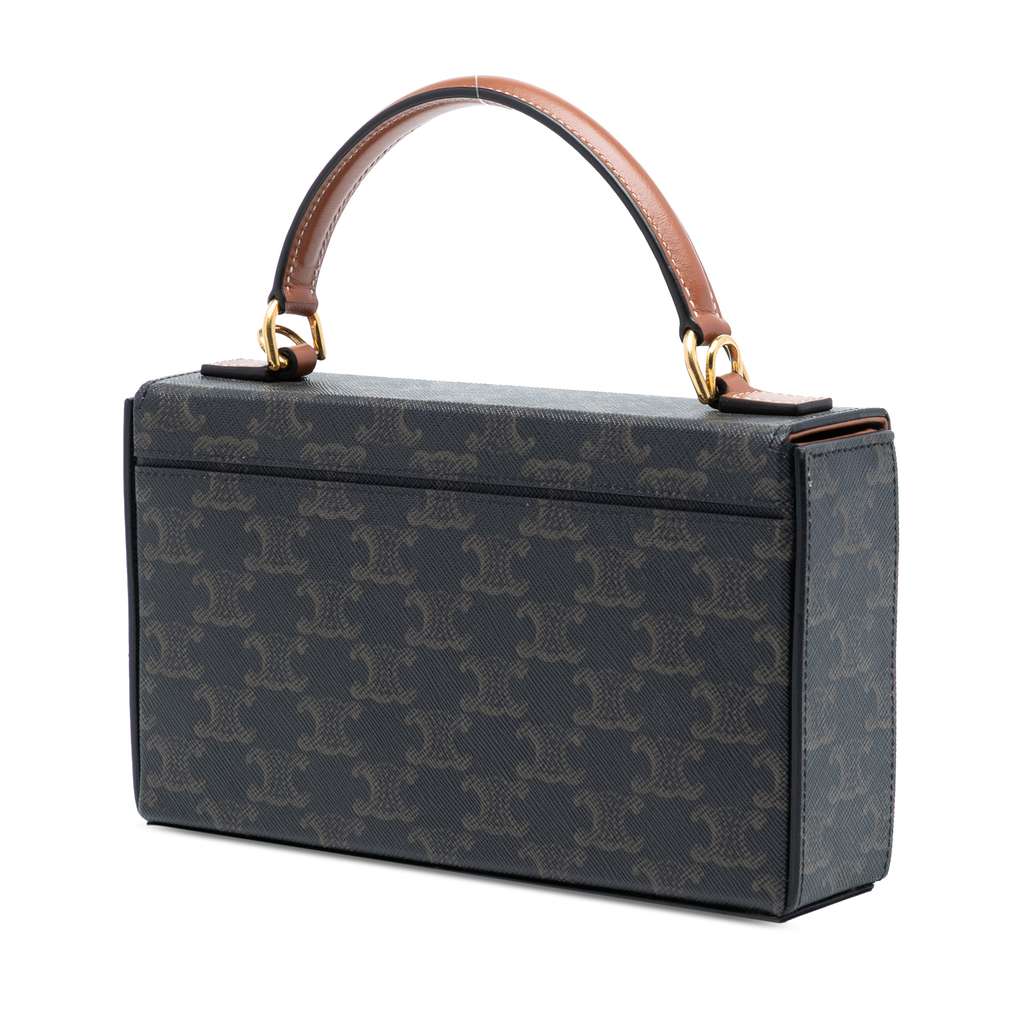 Celine Triomphe Coated Canvas Box Top Handle Bag - 2