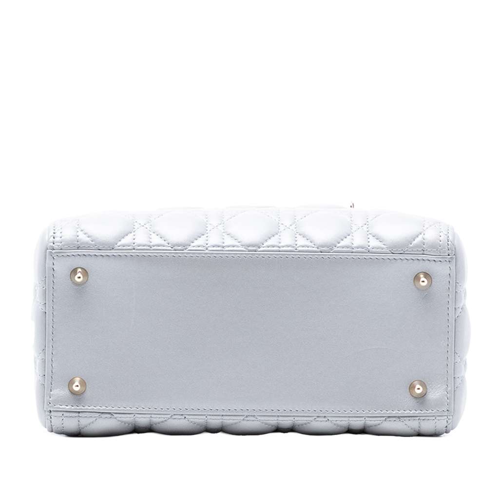 Dior Medium Pearlescent Lambskin Cannage Lady Dior - 3