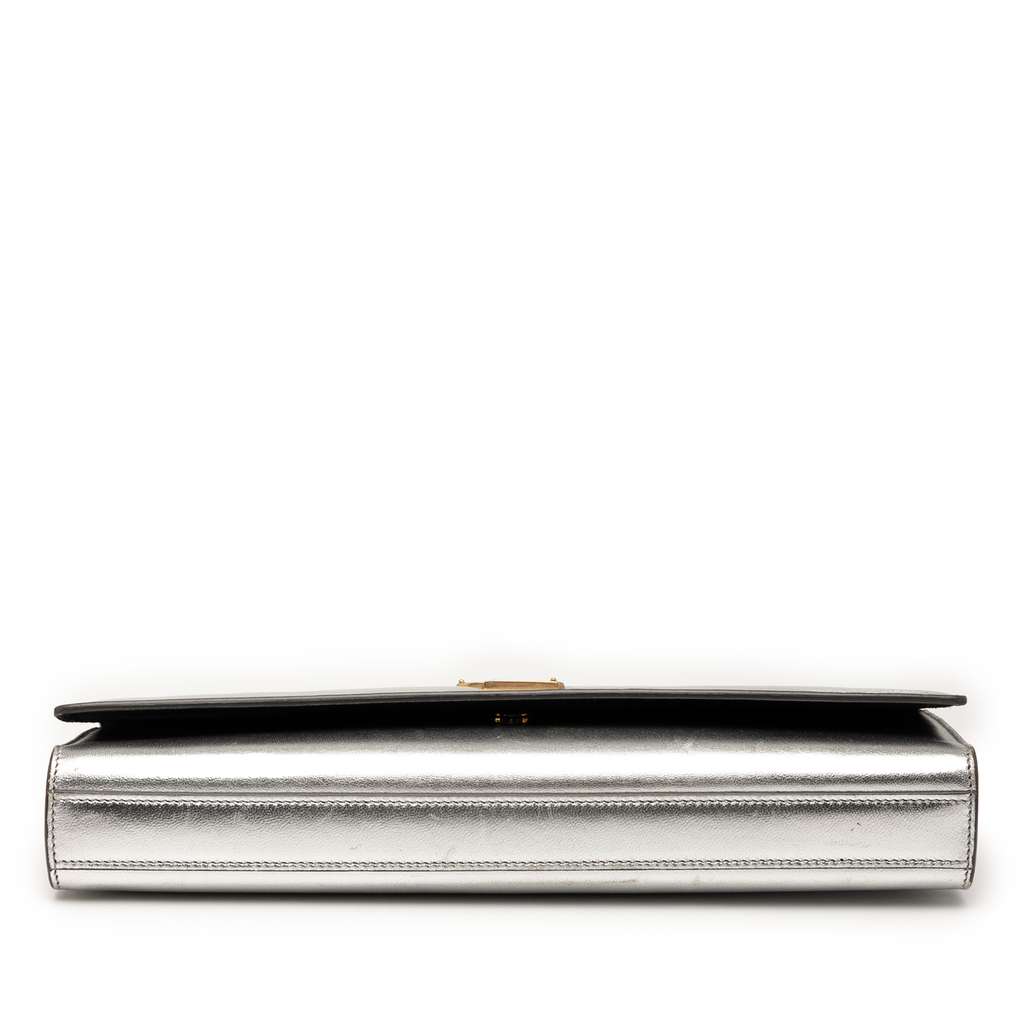 Saint Laurent Metallic Calfskin Cassandre Clutch - 3