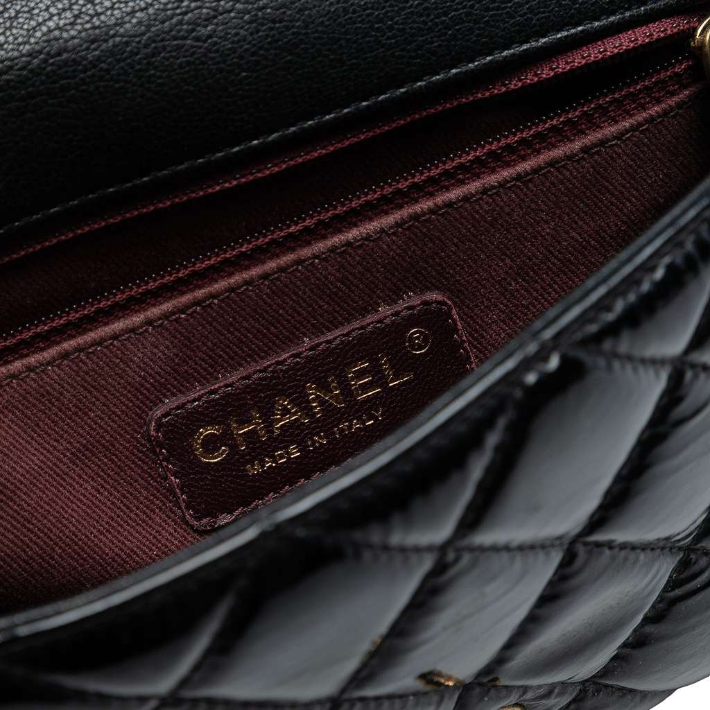 Chanel Paris-Salzburg Small Patent and Goatskin CC Eyelet Flap - 4