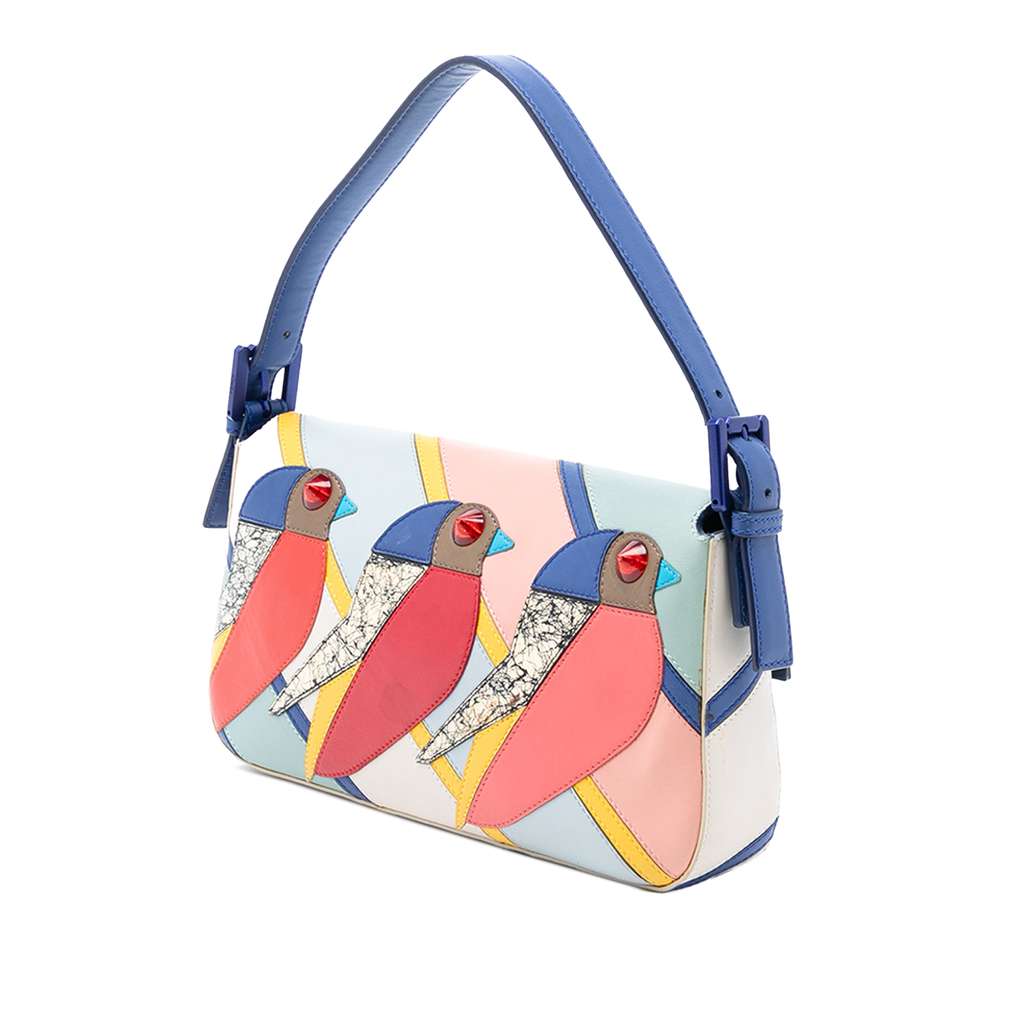 Fendi Patchwork Leather QuTweet Bird Baguette - 2