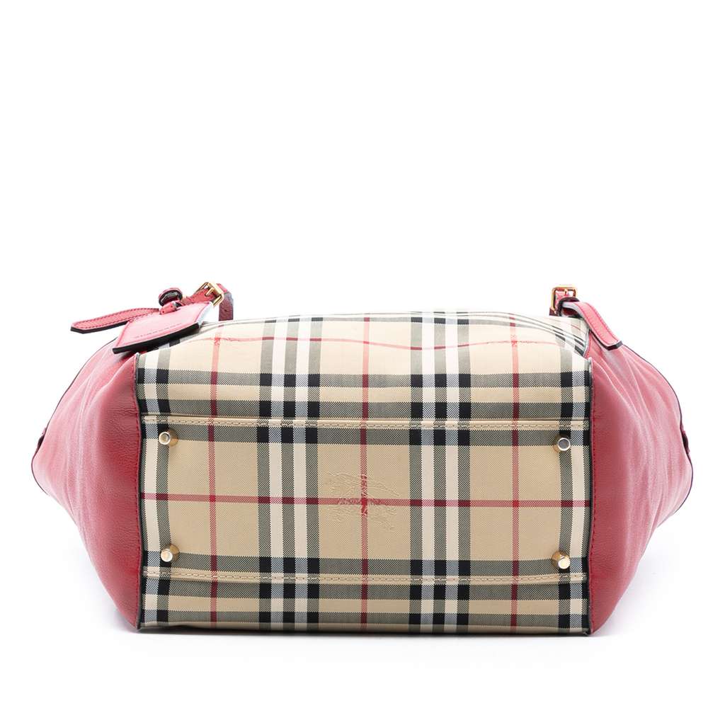 Burberry Small Haymarket Check Canvas and Leather Canterbury Tote - 3