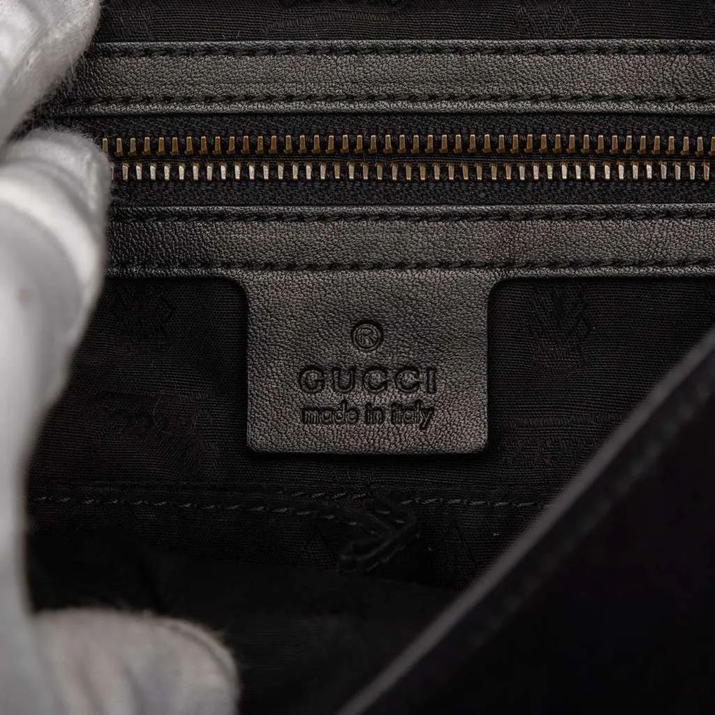 Gucci Suede 1973 Shoulder Bag Black Leather Very good - Box View