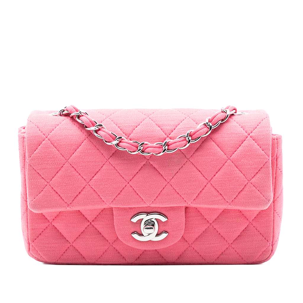 Chanel Mini Rectangular Classic Jersey Single Flap
