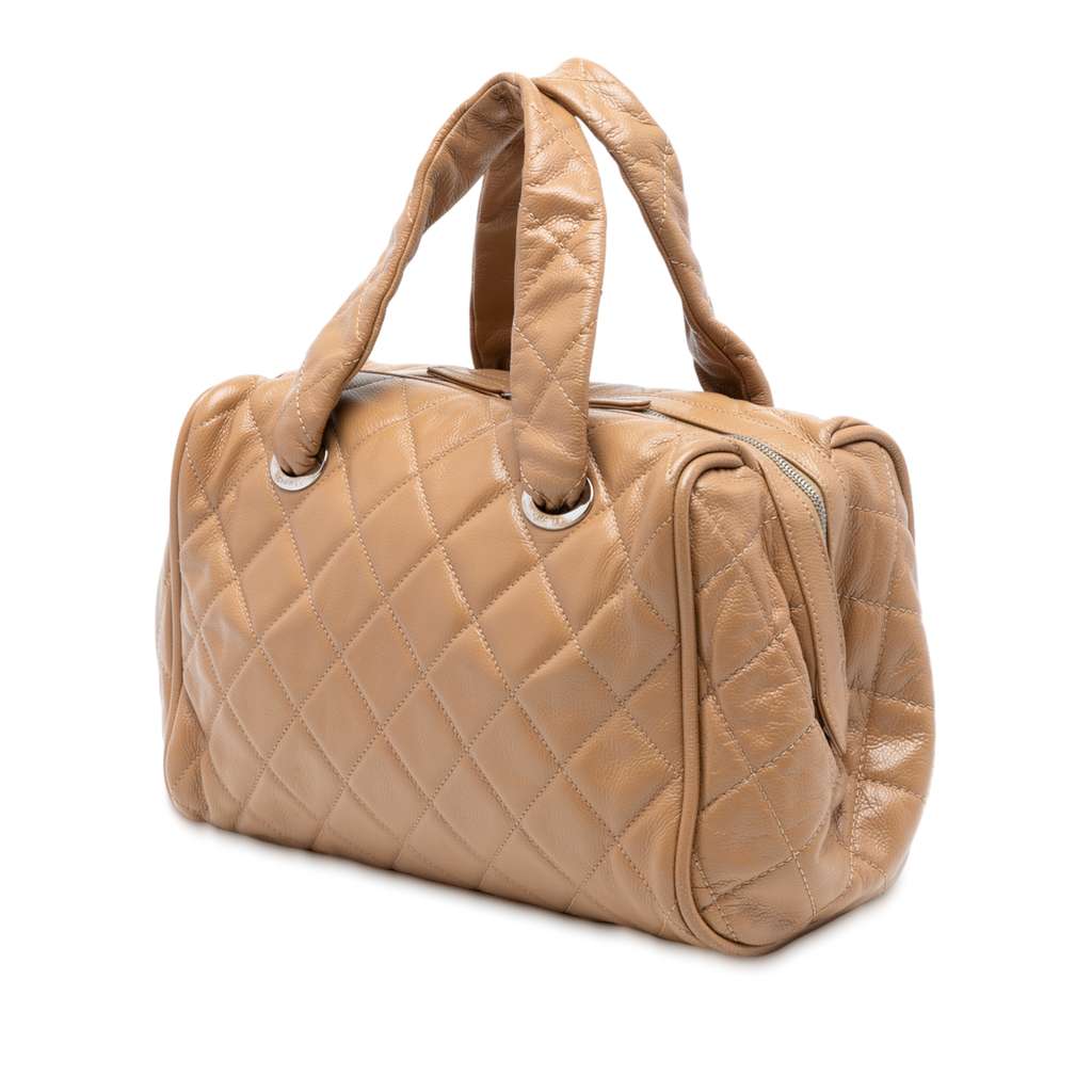Chanel CC Quilted Caviar Stitched Bowler Bag - 2