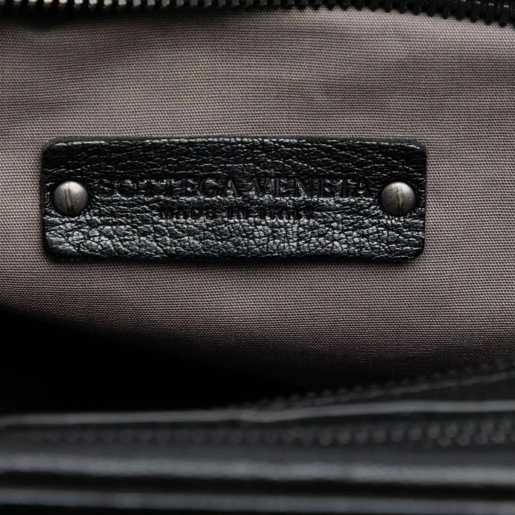 Bottega Veneta Madras Sfumato Brera Handbag Black Leather Very good - Box View