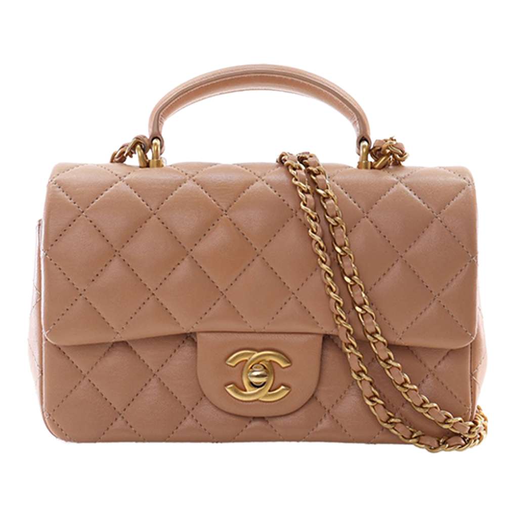 Chanel Mini Rectangular Classic Lambskin Top Handle Flap