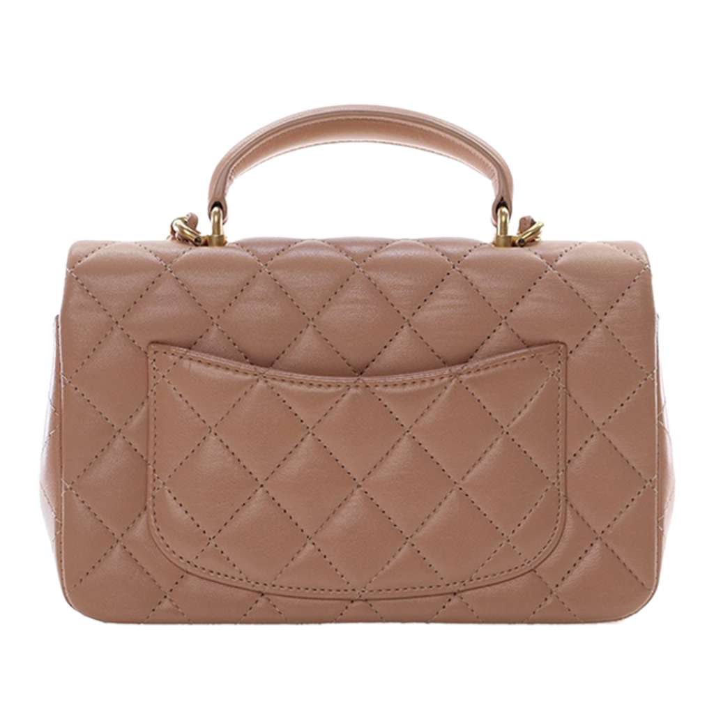 Chanel Mini Rectangular Classic Lambskin Top Handle Flap - 4