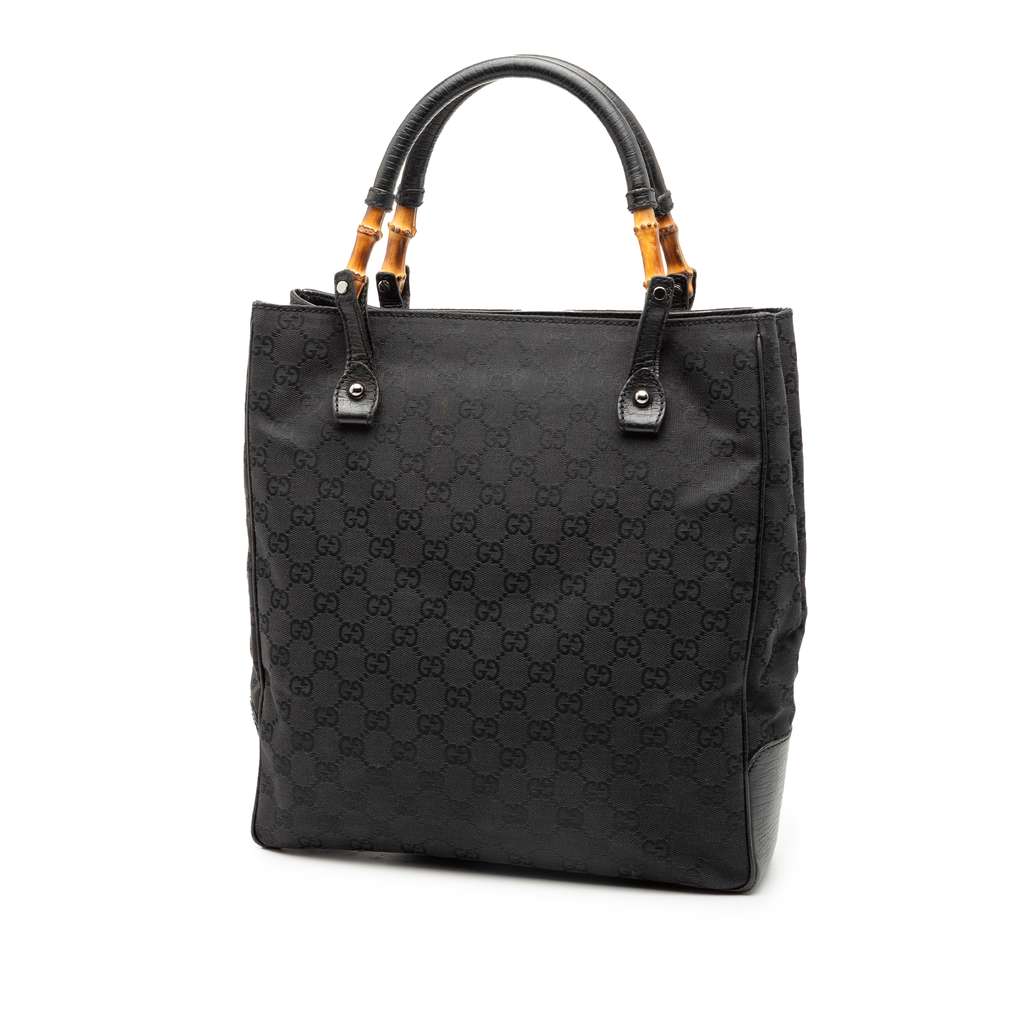 Gucci GG Canvas Bamboo Tote - 2