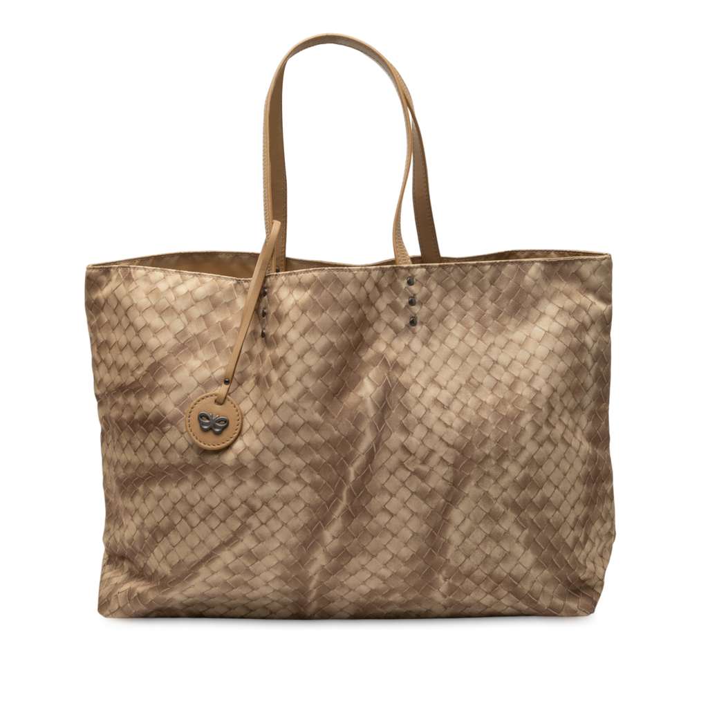 Bottega Veneta Nylon Intrecciolusion Tote