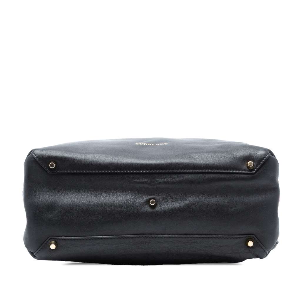 Burberry Medium Leather and House Check Banner Satchel - 3