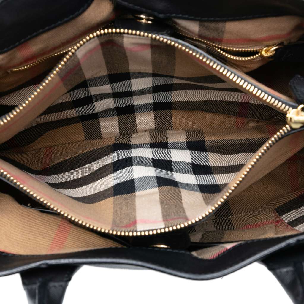 Burberry Medium Leather and House Check Banner Satchel - 4