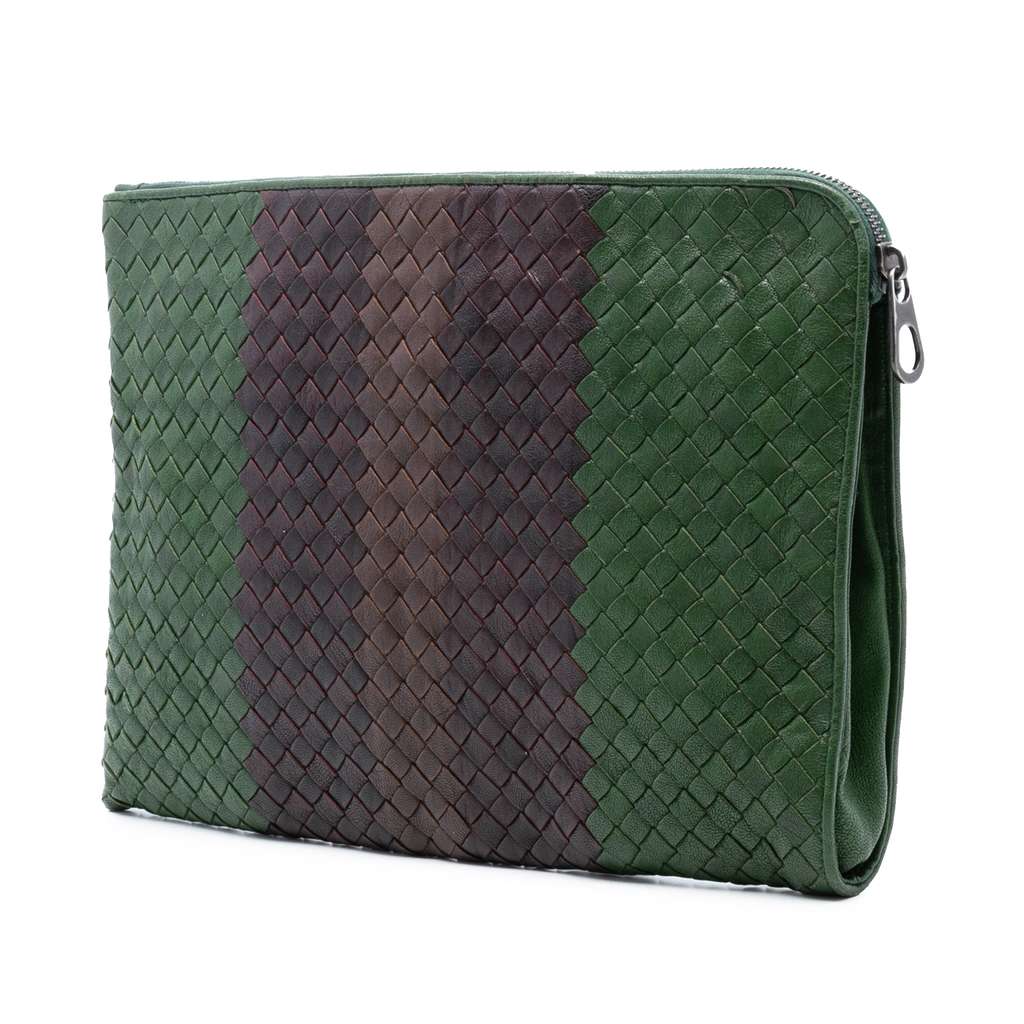 Bottega Veneta Tricolor Nappa Intrecciato Clutch - 2