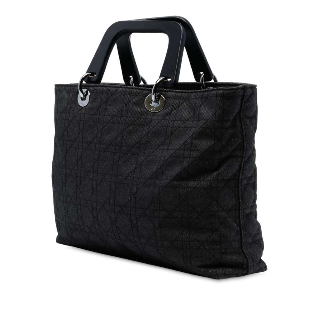 Dior Extra Large Denim Cannage Acrylic Lady Dior - 2