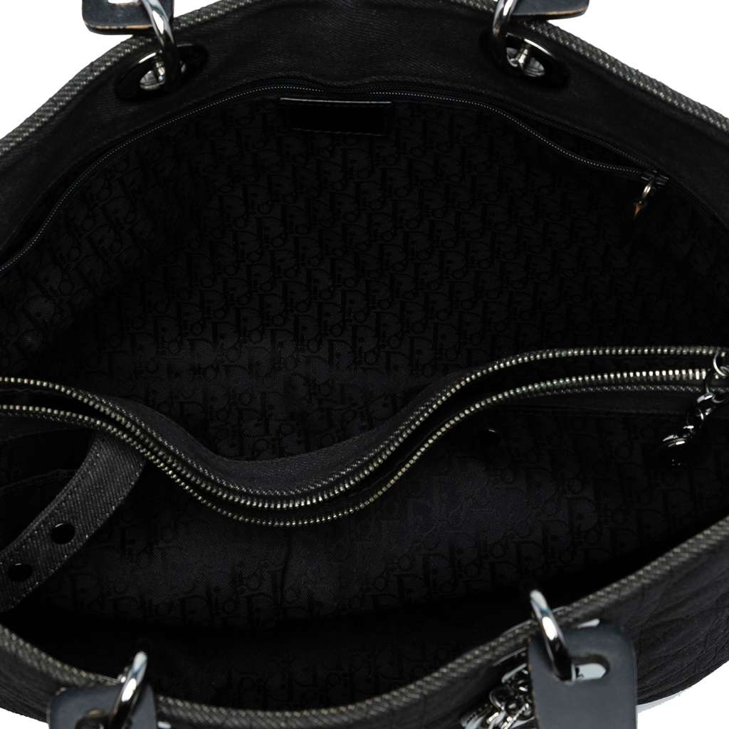 Dior Extra Large Denim Cannage Acrylic Lady Dior - 4