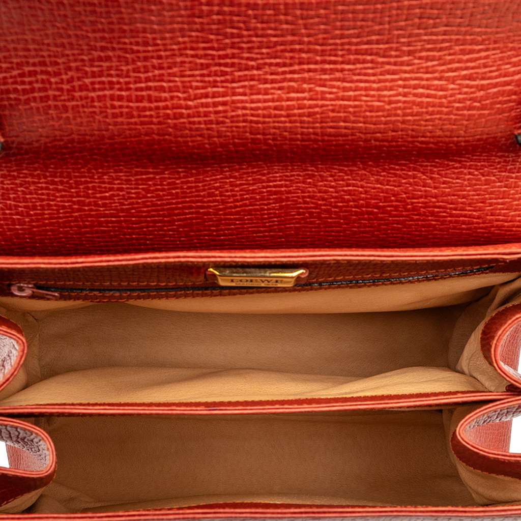 Loewe Grained Calfskin Flap Satchel - 4