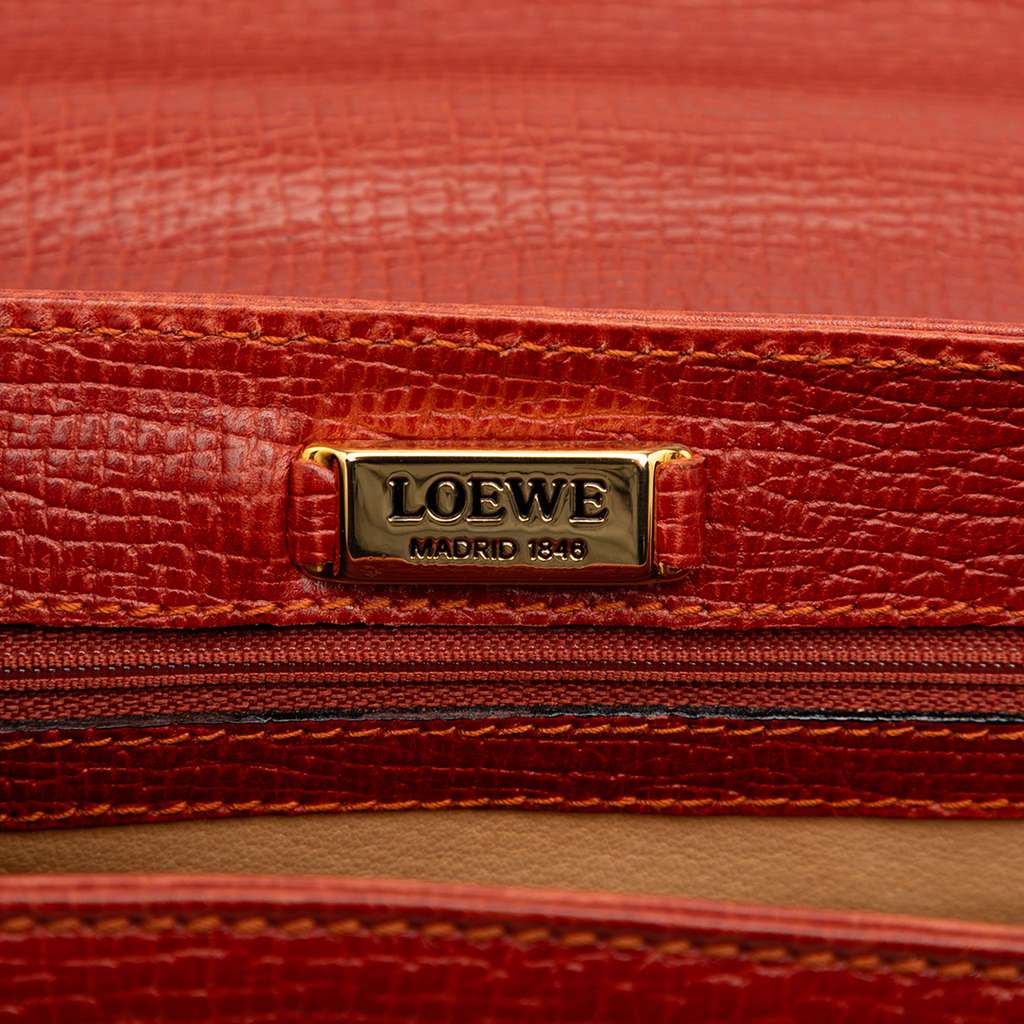 Loewe Grained Calfskin Flap Satchel - 5