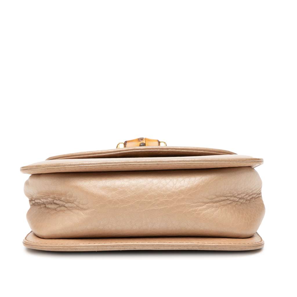 Gucci Mini Metallic Leather Bamboo Night - 3