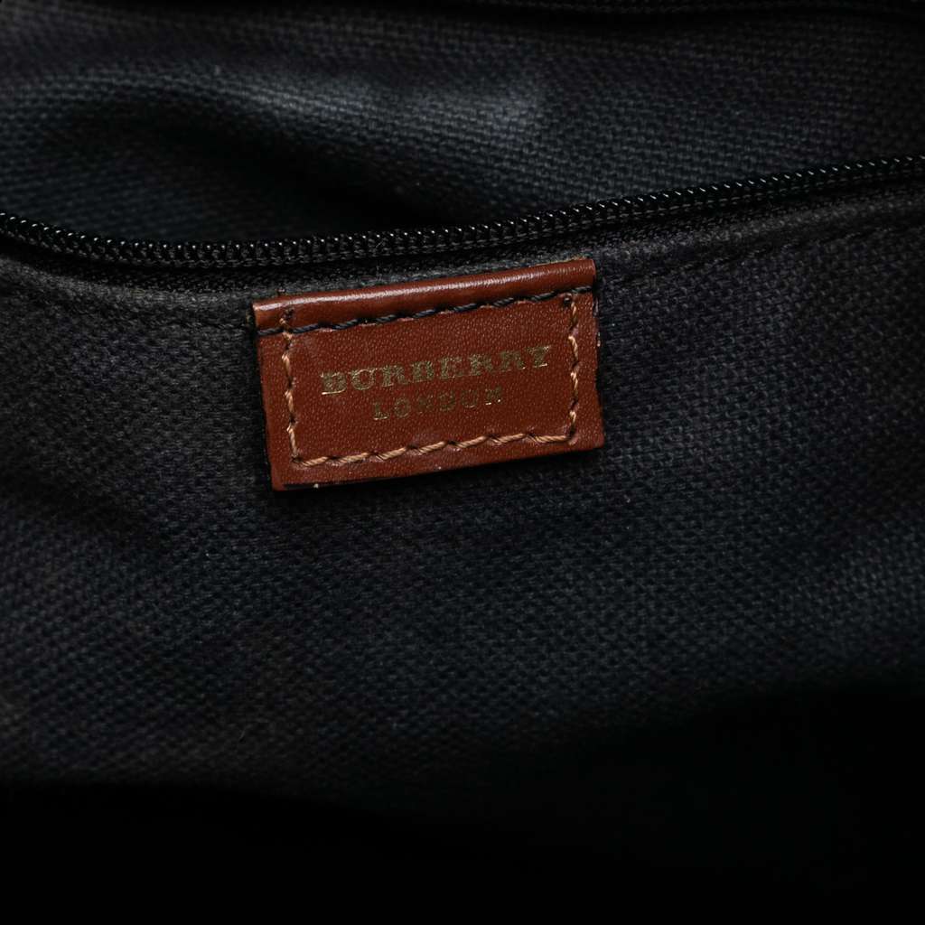 Burberry Medium House Check Trimmed Leather Horn Toggle Tote - 5