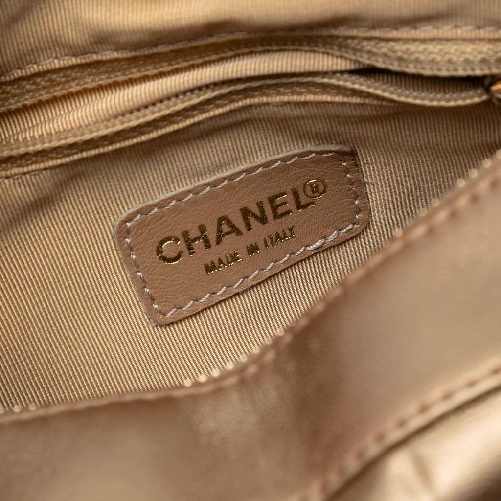 Chanel CC Chocolate Bar Metallic Lambskin Shoulder Bag - 5