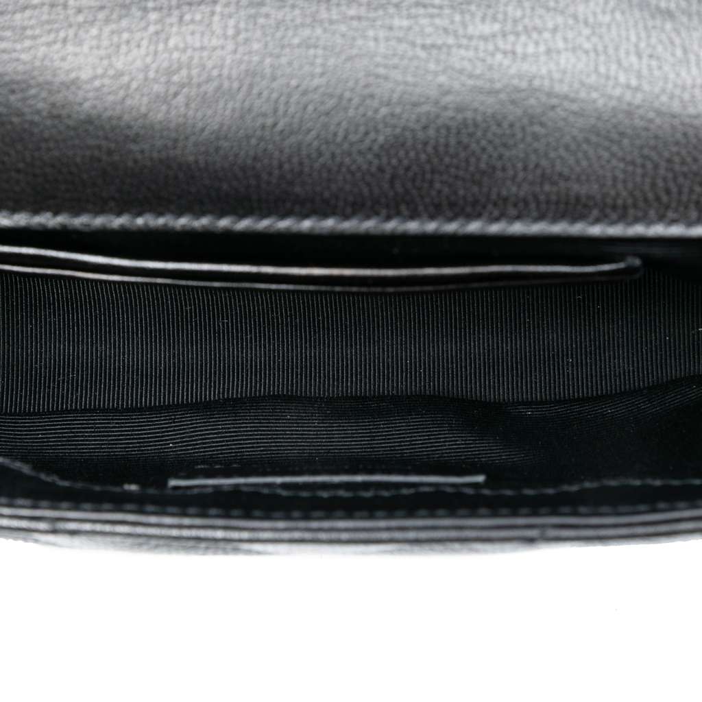 Saint Laurent Baby Goatskin Tulle Chevron Monogram Classic Punk Chain Bag - 4