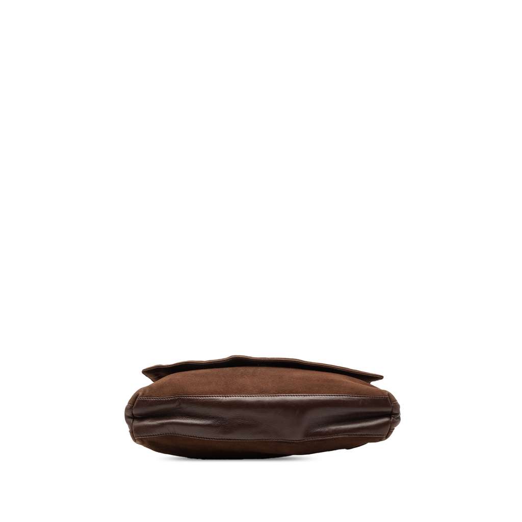 Loewe Suede Anagram Flap Shoulder Bag - 3