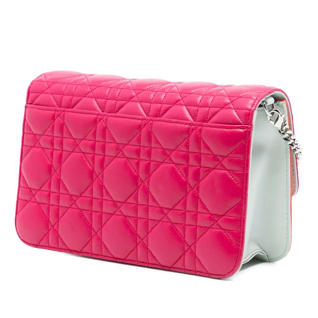 Dior Tricolor Lambskin Cannage Miss Dior Promenade Flap - 2