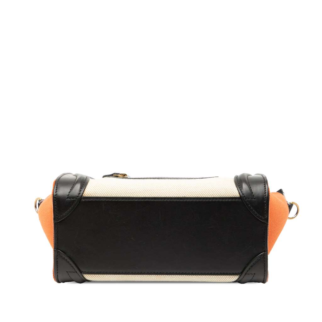 Celine Nano Tricolor Canvas and Leather Luggage Tote - 3