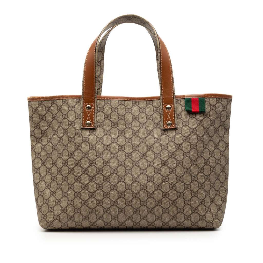 Gucci Medium GG Supreme Web Loop Tote