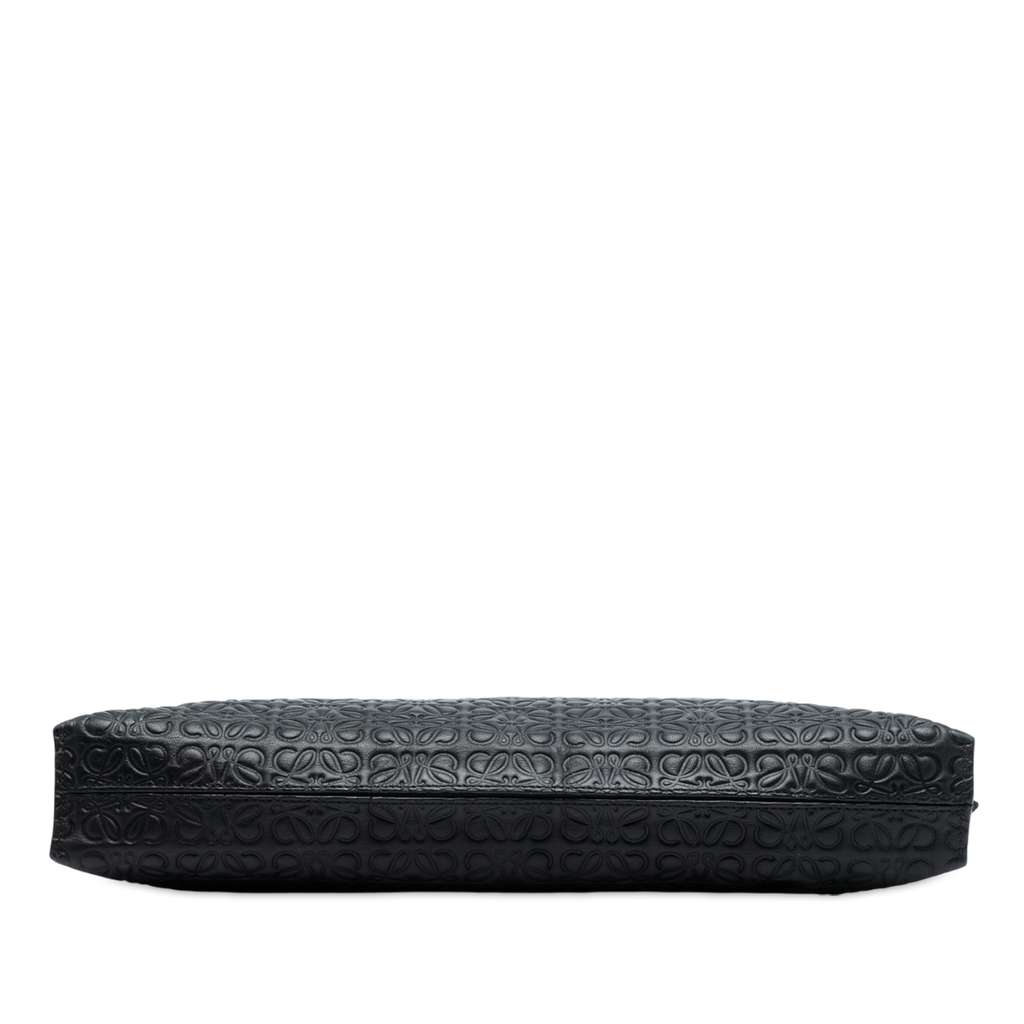 Loewe Embossed Anagram Leather Repeat T Clutch - 3