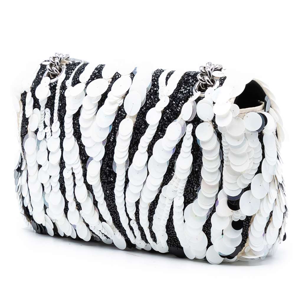 Gucci Medium GG Marmont Sequin Embellished Leather Shoulder Bag - 2