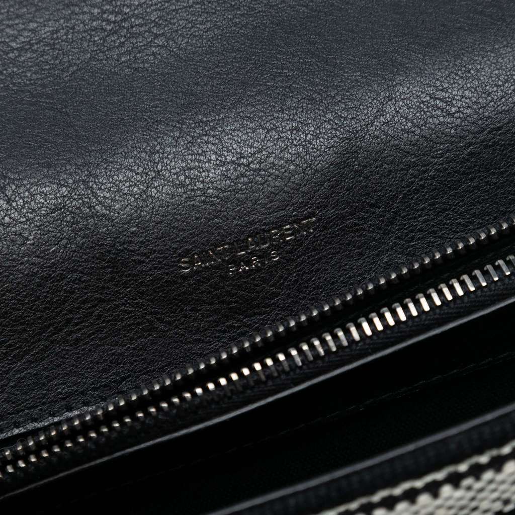 Saint Laurent Large Chevron Berber Monogram College Satchel - 5