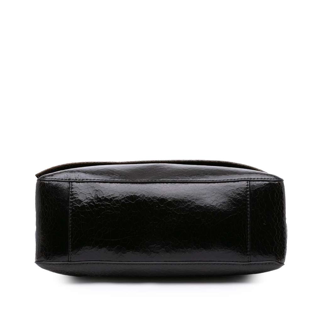 Alexander Mcqueen Crackled Leather Slouch Crossbody - 3