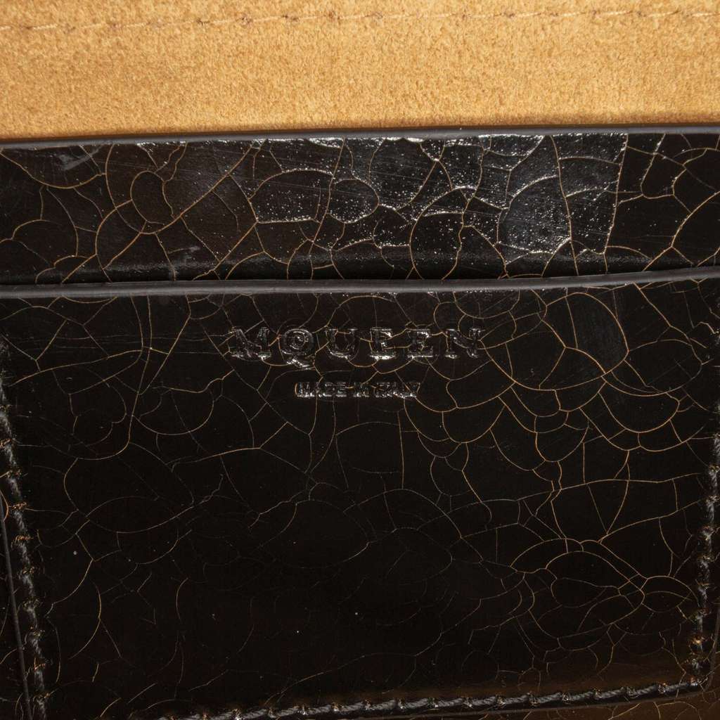 Alexander Mcqueen Crackled Leather Slouch Crossbody - 5