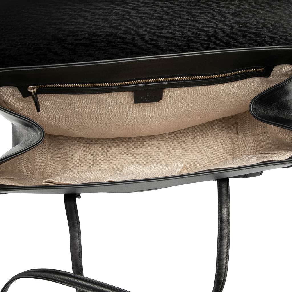 Gucci Large Leather Bamboo Bullet Tote - 4