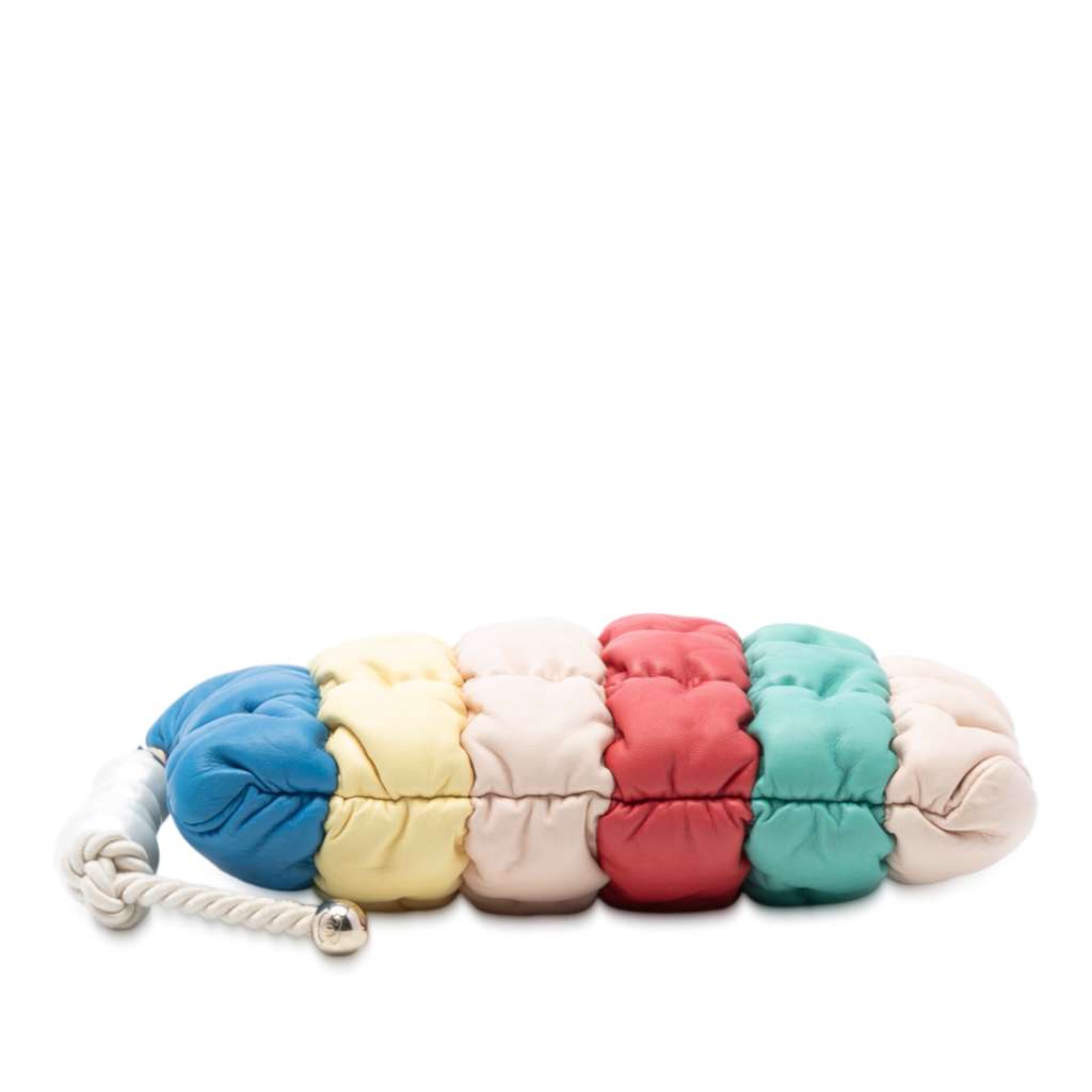 Chanel CC Multicolore Padded Lambskin Faux Pearl Clutch - 3