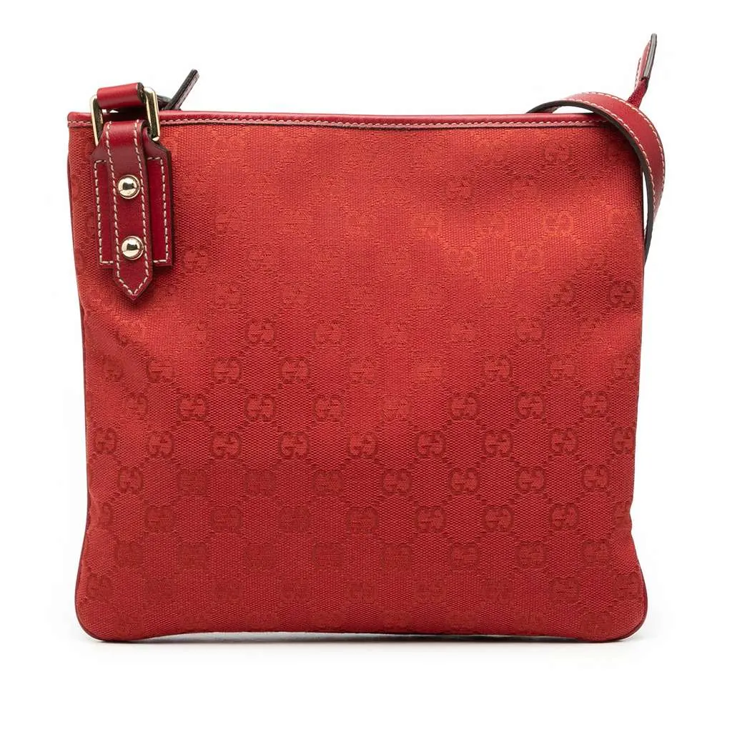 Gucci GG Canvas Crossbody Red Canvas Very good - Front View