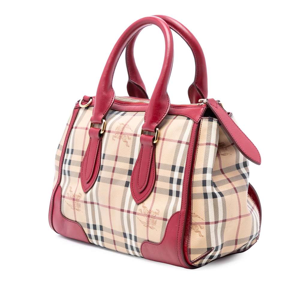 Burberry Small Haymarket Check Coated Canvas Gladstone Satchel - 2