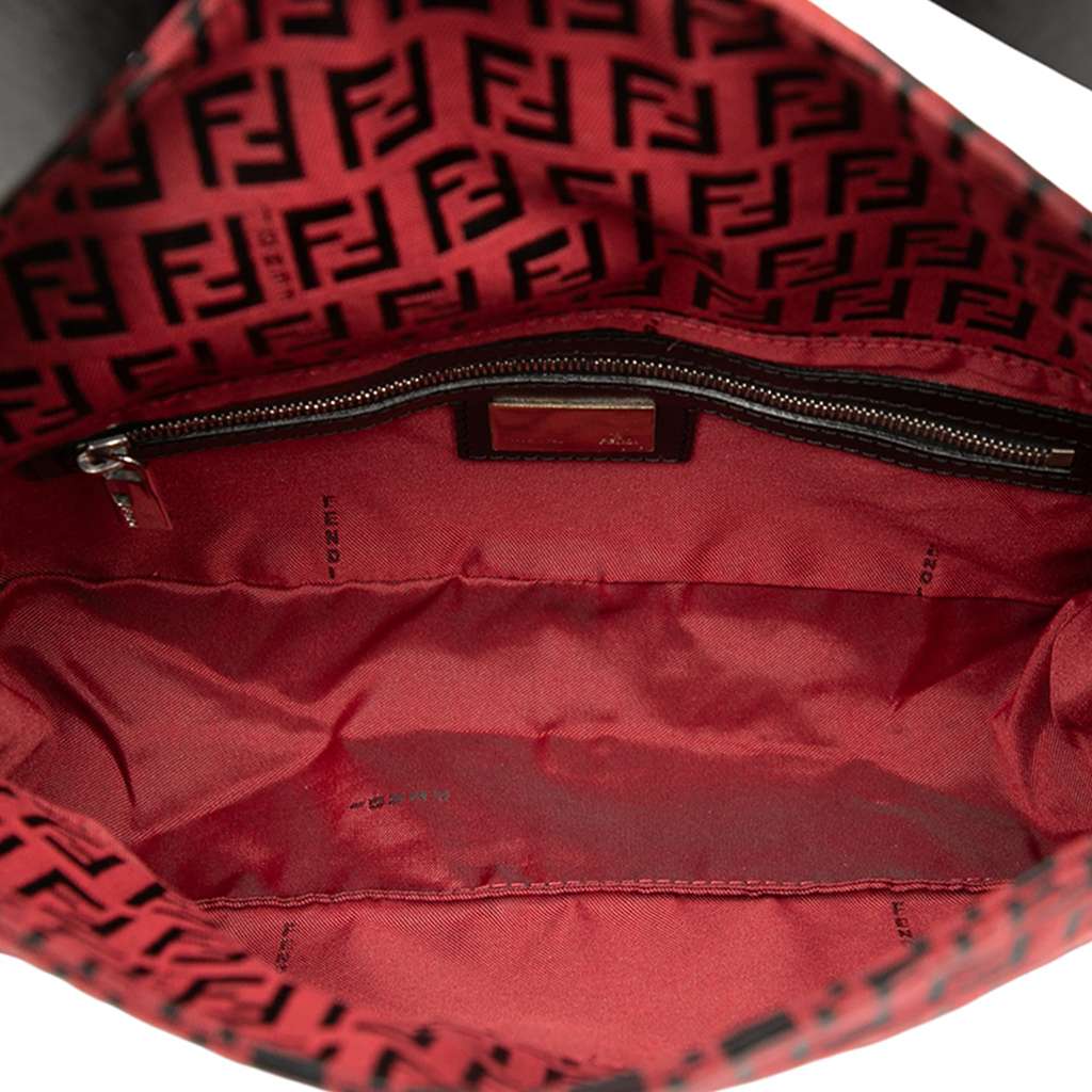 Fendi Zucchino Canvas Double Flap Shoulder Bag - 4