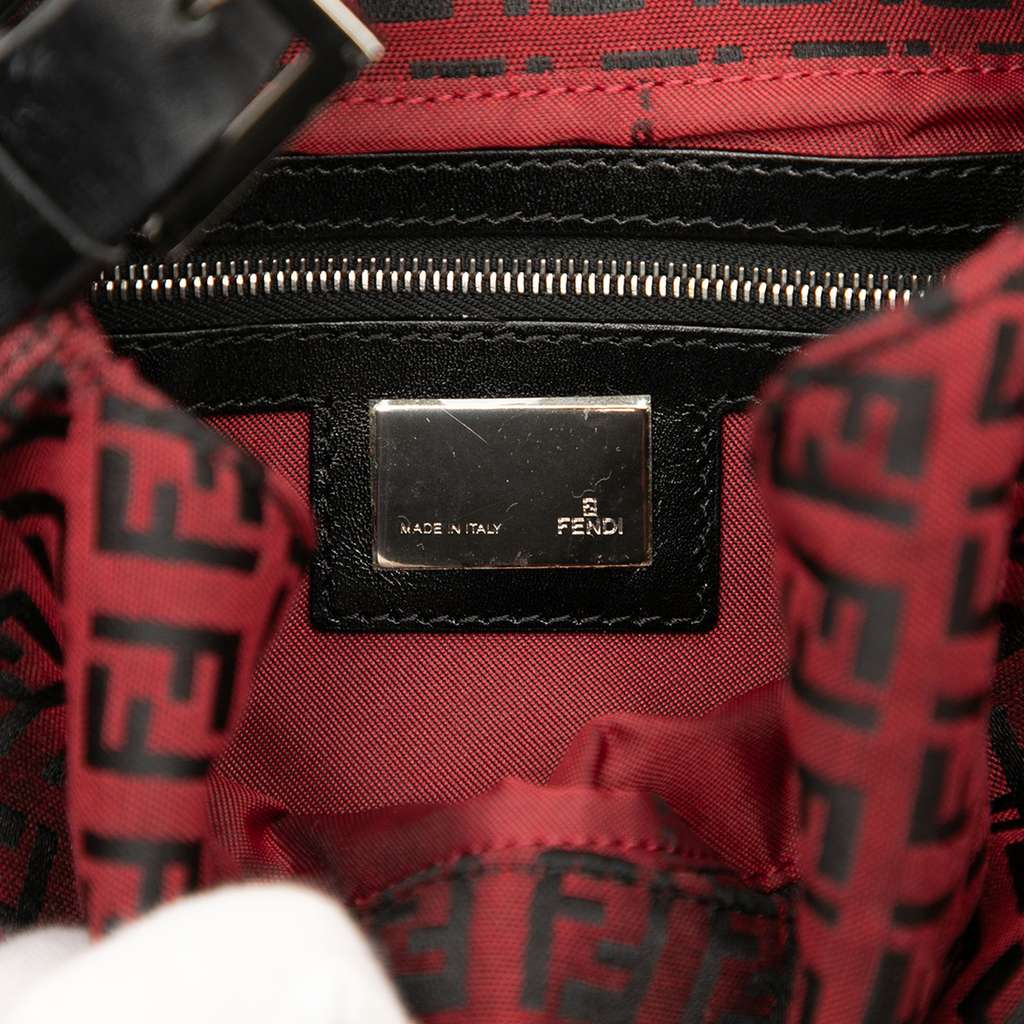 Fendi Zucchino Canvas Double Flap Shoulder Bag - 5