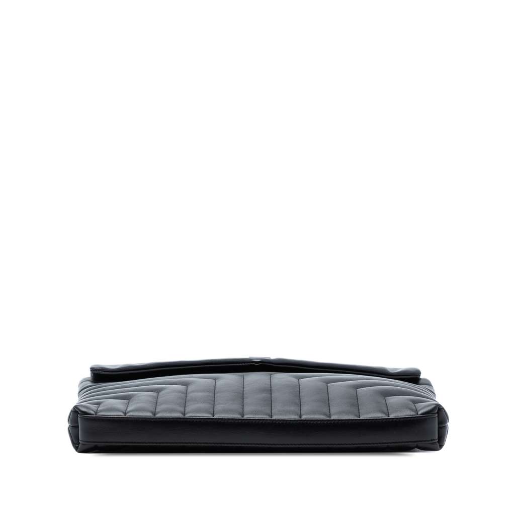 Saint Laurent Matelasse Calfskin Monogram LouLou Document Clutch - 3
