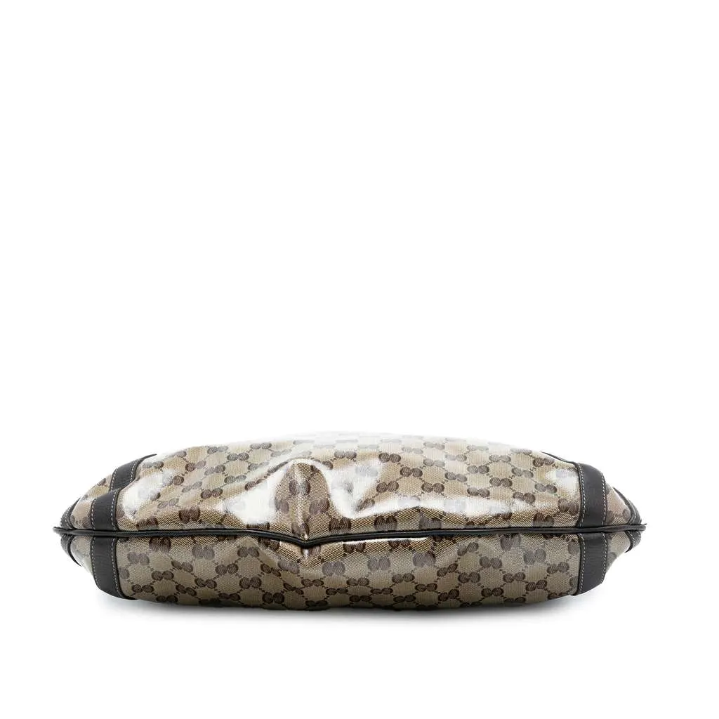 Gucci GG Crystal Abbey D Ring Convertible Tote Brown Canvas Very good - Inside View