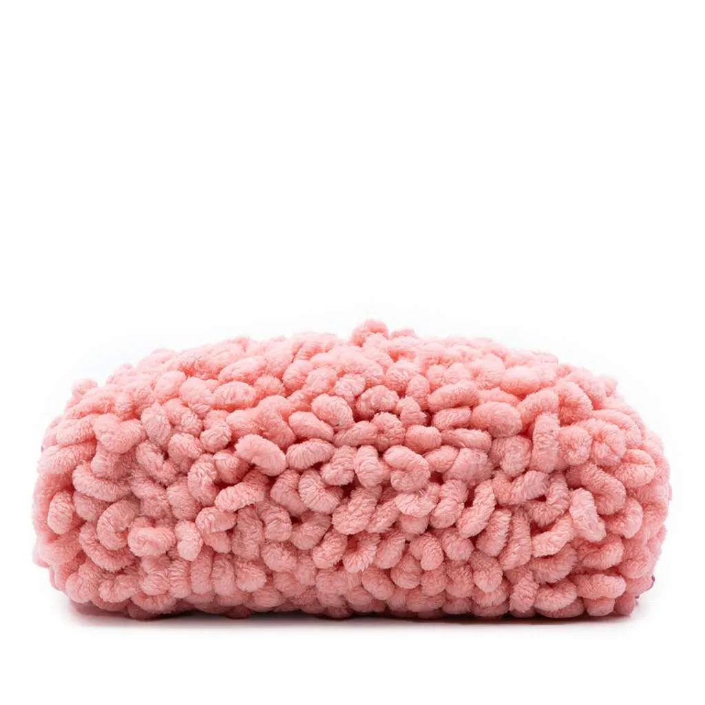 Bottega Veneta Teen Chenille The Pouch Crossbody Pink Polyester Very good - Inside View